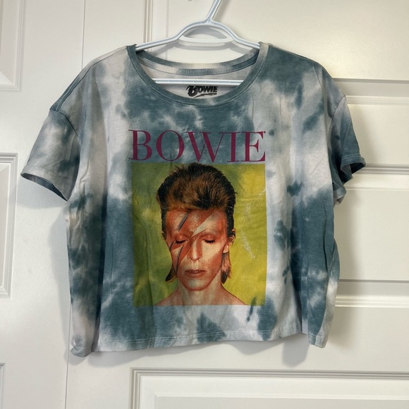 Tops - David Bowie Tie-Dye Vintage Crop